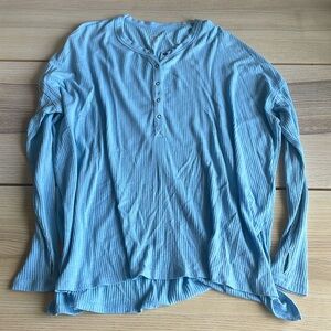 Blue Aerie Long Sleeve Henley